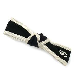 CHANEL Silk Coco Mark Ribbon Bow Hair Accessory Barrette AA9921 Women's